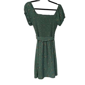 Simple green large dress
